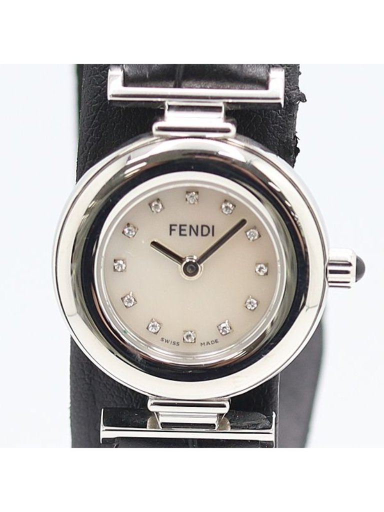 Fendi Quartz Diamond White Shell Dial Watch